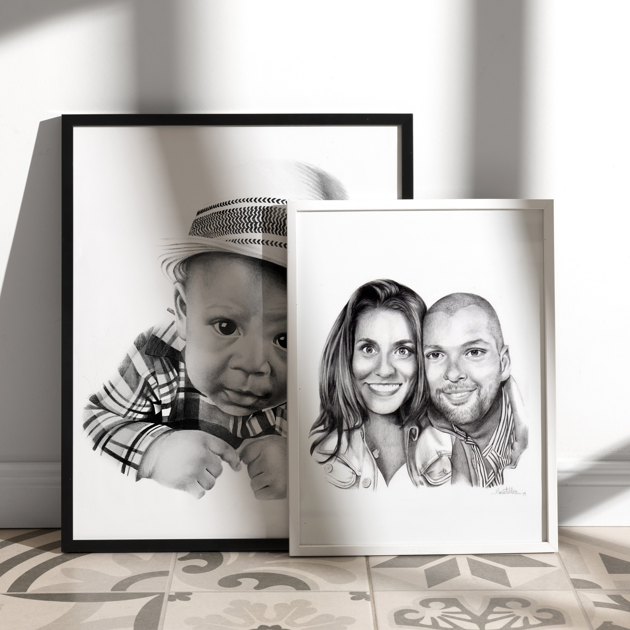 Retrato personalizado al óleo realizado por encargo
