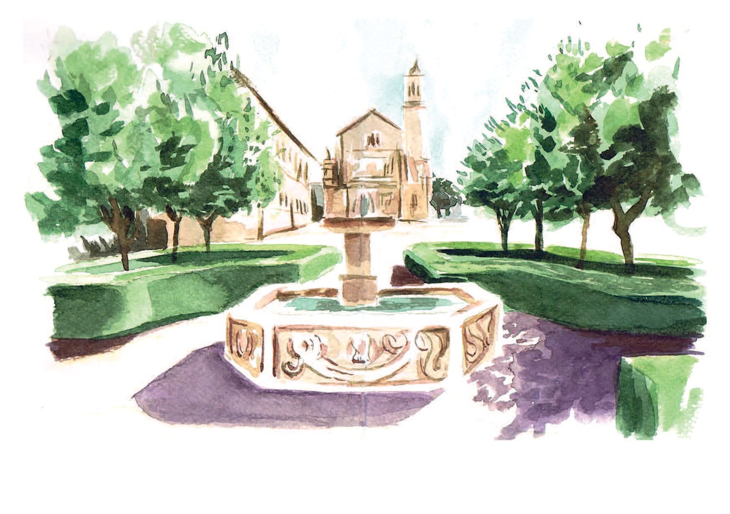 Acuarela de la Plaza Vázquez de Molina de Úbeda, Patrimonio de la Humanidad
